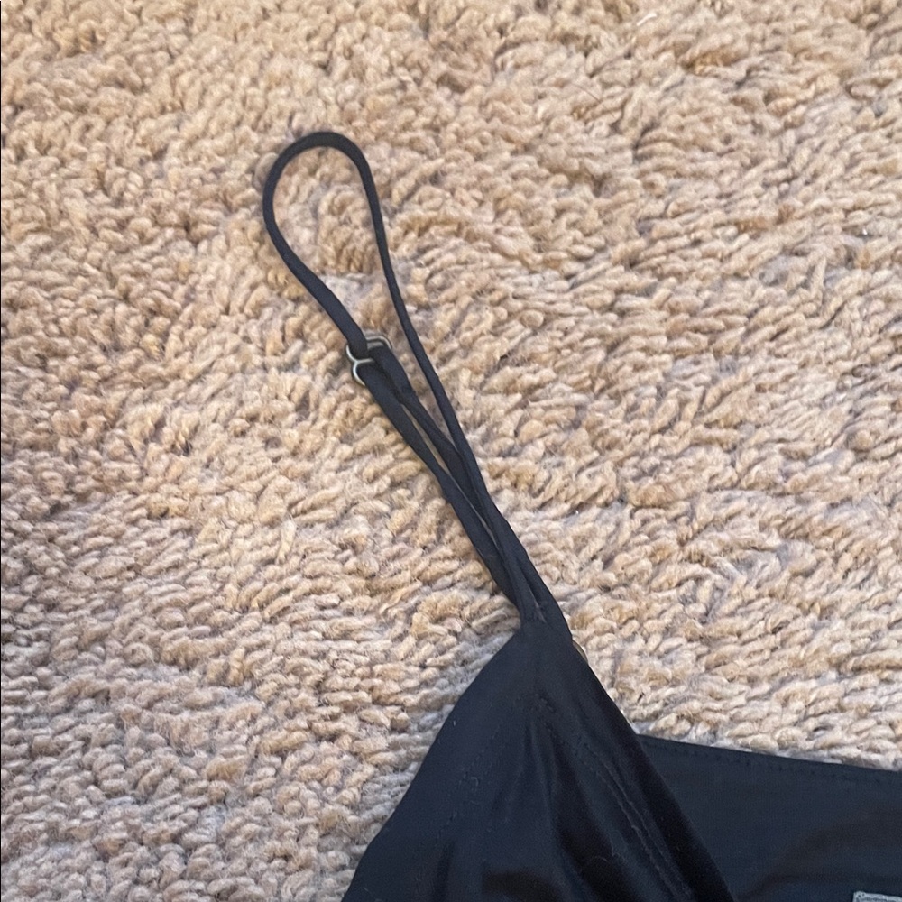 Anthropologie Black Twist-Front Spaghetti Strap Cami - Picture 4 of 4